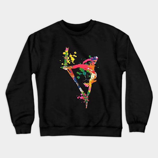 Colorful Aerial Silks Crewneck Sweatshirt by Modern Medieval Design